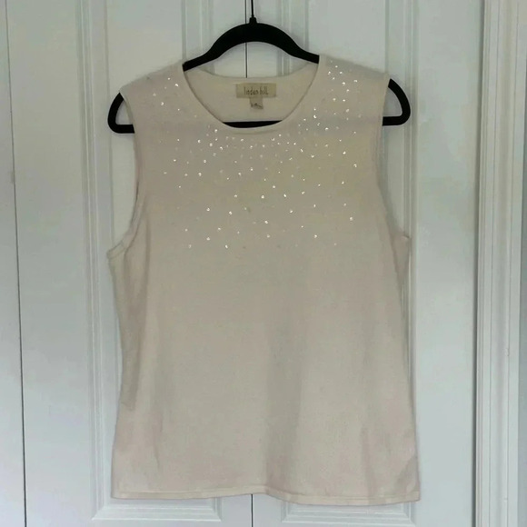 Linden Hill | sweater sleeveless top | detailed at the top | back to work fit - Picture 1 of 6